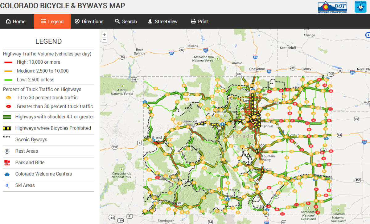 CDOT Releases New Online Colorado Bicycle & Byways Map Bicycle Colorado
