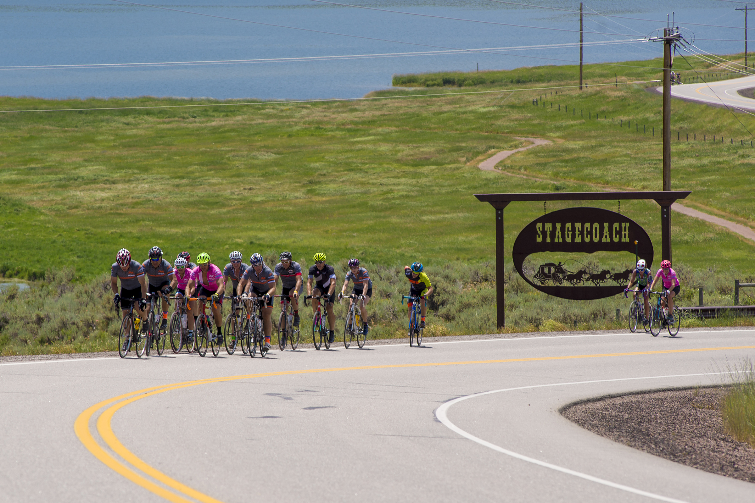 near Stagecoach, riders at Tour de Steamboat