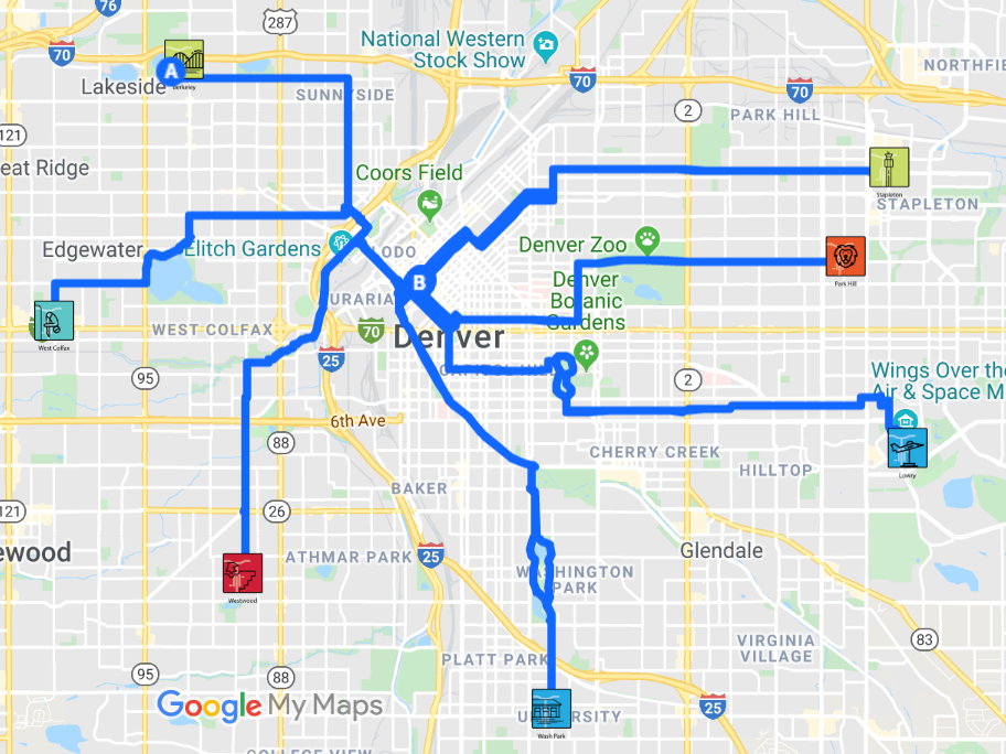 Active bike corridors map