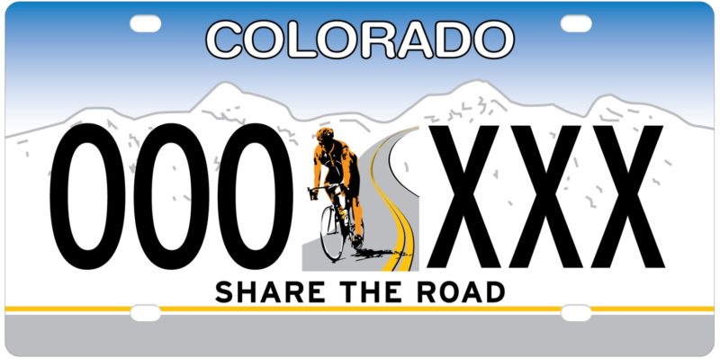 Share the Road licence plate 