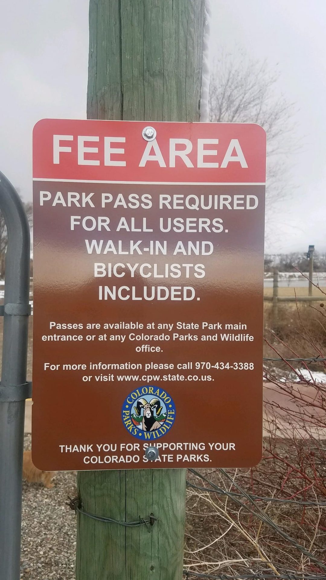 State Park fees for people who bike and walk Bicycle Colorado