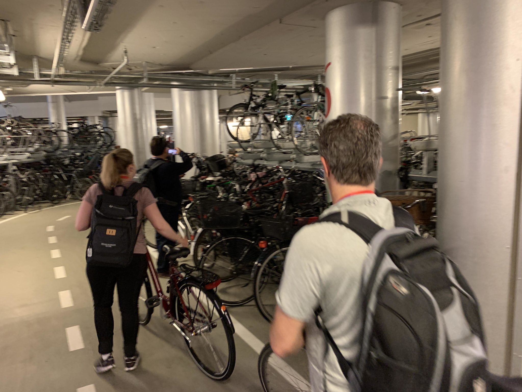 Underground bike parking