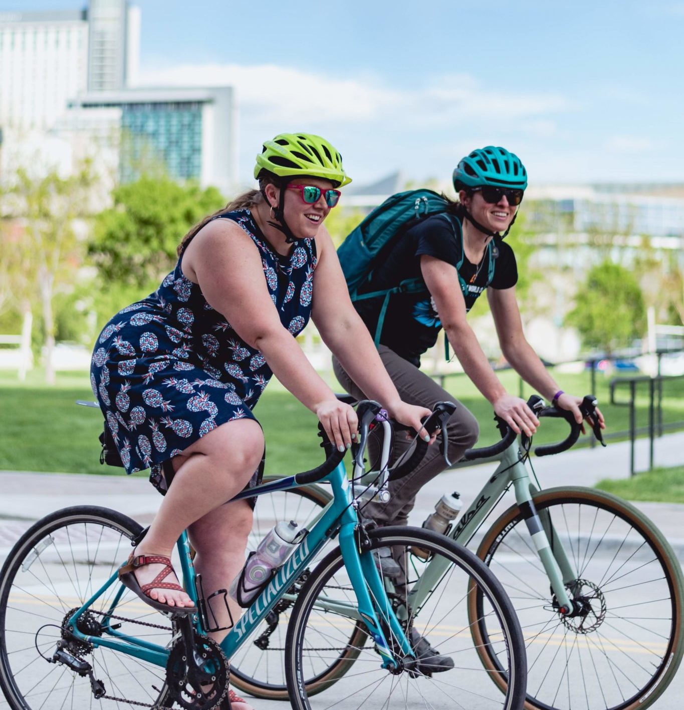 Two cyclists