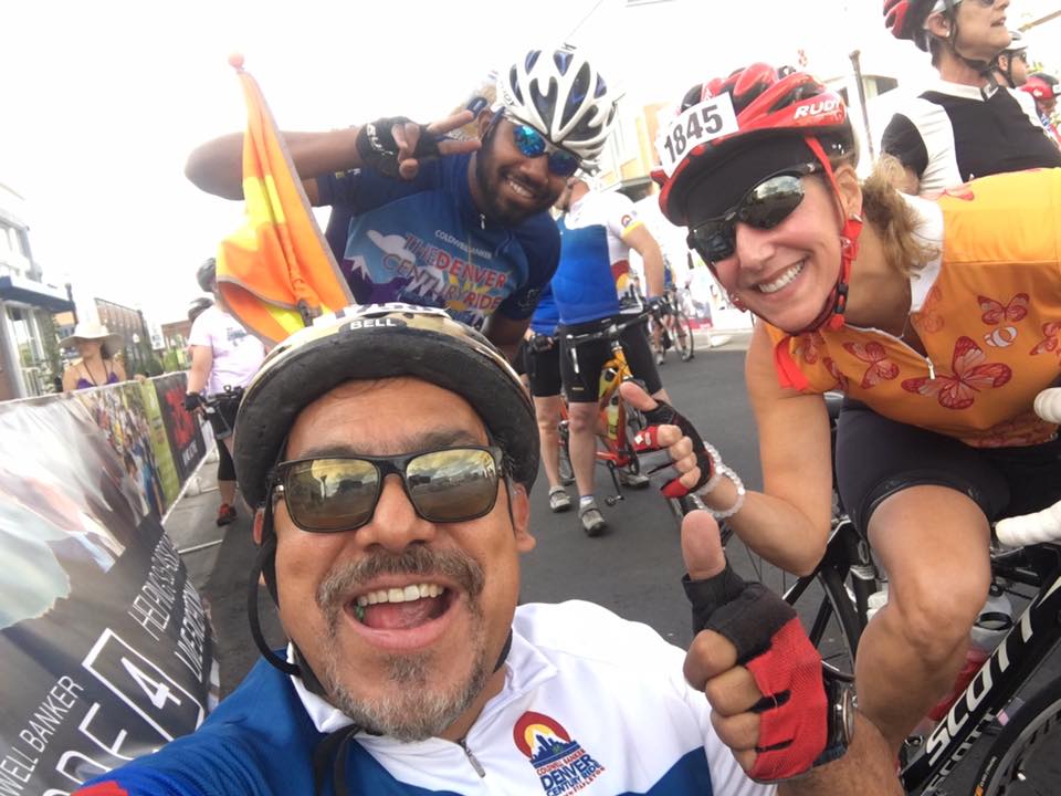 All smiles with friends at the Denver Century Ride