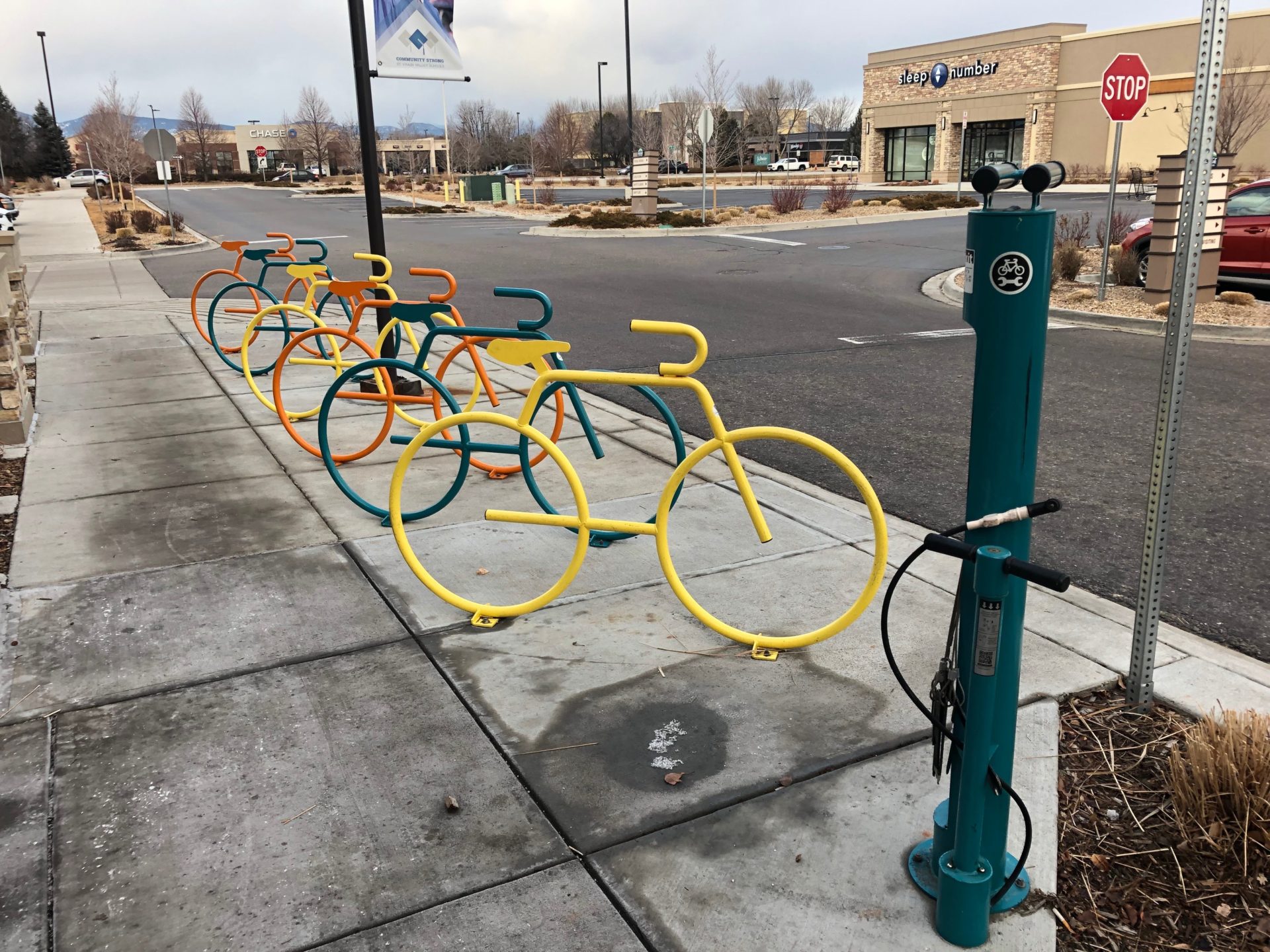 Decorative bike parking