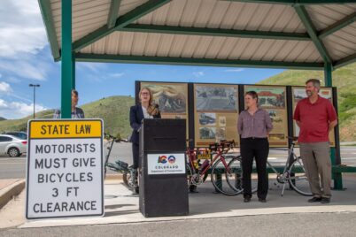 image for New “Three feet to pass” signage being installed on Colorado roadways